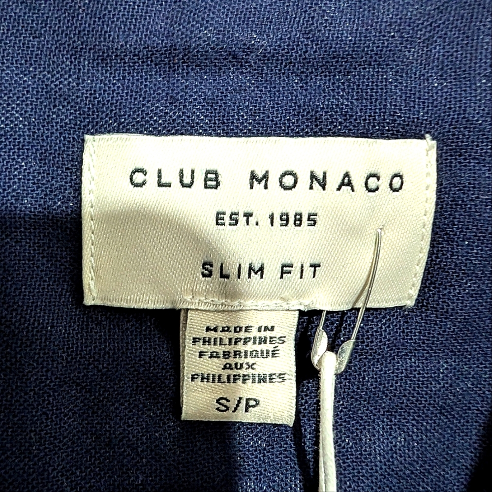 Club Monaco Inverse Ikat Men's Button Down Cotton Shirt Size Small - Picture 2 of 7